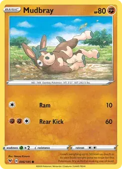 Mudbray 96/185 Vivid Voltage Pokémon card