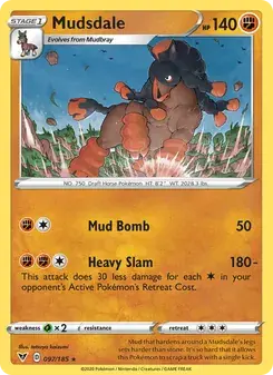Mudsdale 97/185 Vivid Voltage Pokémon card