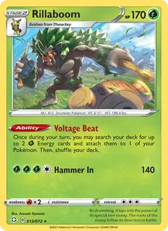 Rillaboom 13/72 Shining Fates Pokémon card