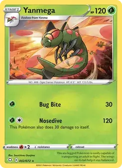 Yanmega 2/72 Shining Fates Pokémon card