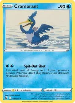 Cramorant 28/72 Shining Fates Pokémon card