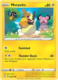 Morpeko 36/72 Shining Fates Pokémon card