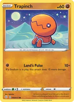 Trapinch 40/72 Shining Fates Pokémon card
