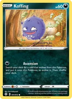 Koffing 41/72 Shining Fates Pokémon card