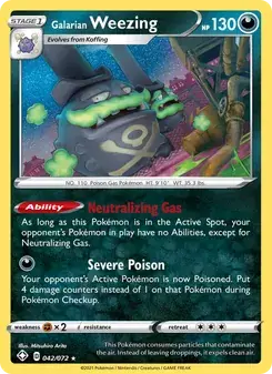 Galarian Weezing 42/72 Shining Fates Pokémon card