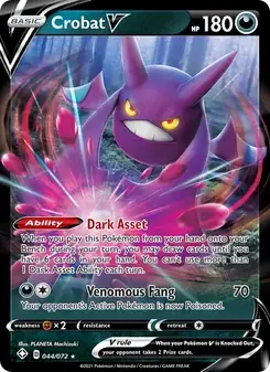 Crobat V 44/72 Shining Fates Pokémon card
