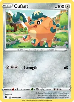 Cufant 49/72 Shining Fates Pokémon card
