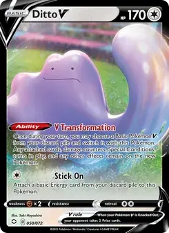 Ditto V 50/72 Shining Fates Pokémon card