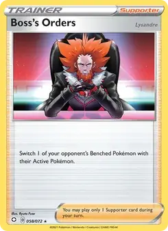 Boss's Orders (Lysandre) 58/72 Shining Fates Pokémon card
