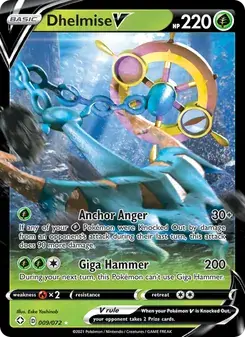 Dhelmise V 9/72 Shining Fates Pokémon card