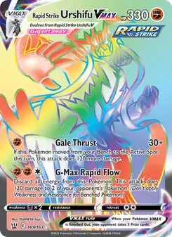 Rapid Strike Urshifu VMAX 169/163 Battle Styles Pokémon card
