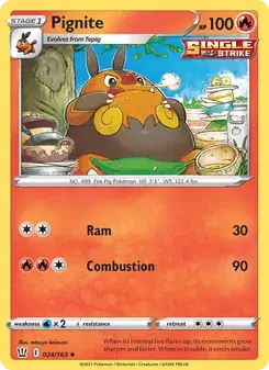 Pignite 24/163 Battle Styles Pokémon card