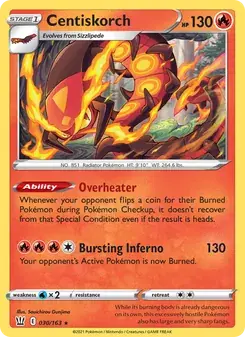 Centiskorch 30/163 Battle Styles Pokémon card