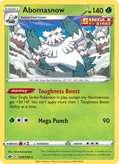 Abomasnow 10/198 Chilling Reign Pokémon card