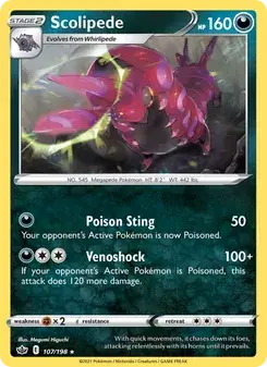 Scolipede 107/198 Chilling Reign Pokémon card