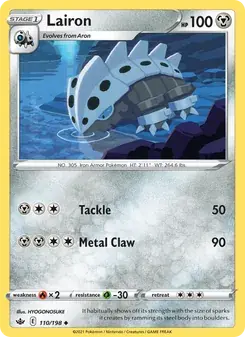 Lairon 110/198 Chilling Reign Pokémon card