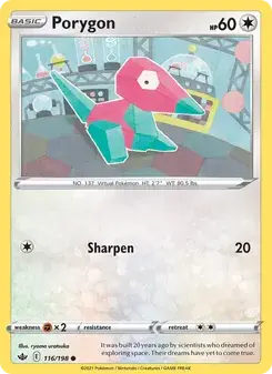 Porygon 116/198 Chilling Reign Pokémon card