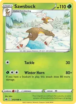 Sawsbuck 12/198 Chilling Reign Pokémon card
