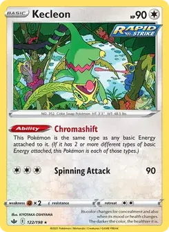Kecleon 122/198 Chilling Reign Pokémon card