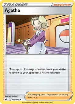 Agatha 129/198 Chilling Reign Pokémon card