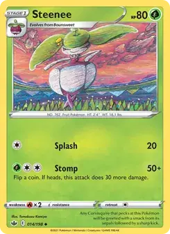 Steenee 14/198 Chilling Reign Pokémon card