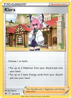 Klara 145/198 Chilling Reign Pokémon card