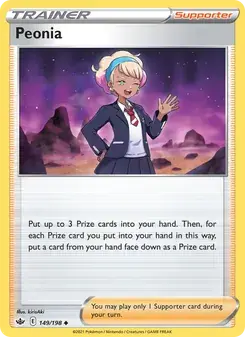 Peonia 149/198 Chilling Reign Pokémon card