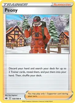 Peony 150/198 Chilling Reign Pokémon card