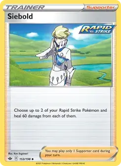 Siebold 153/198 Chilling Reign Pokémon kaart