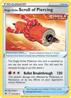Single Strike Scroll of Piercing 154/198 Chilling Reign Pokémon card