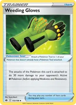Weeding Gloves 155/198 Chilling Reign Pokémon card