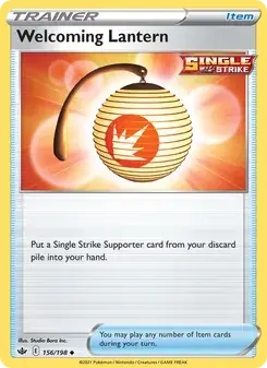 Welcoming Lantern 156/198 Chilling Reign Pokémon card