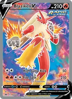 Blaziken V 161/198 Chilling Reign Pokémon card