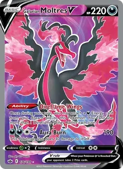 Galarian Moltres V 176/198 Chilling Reign Pokémon card