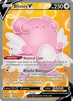 Blissey V 182/198 Chilling Reign Pokémon card