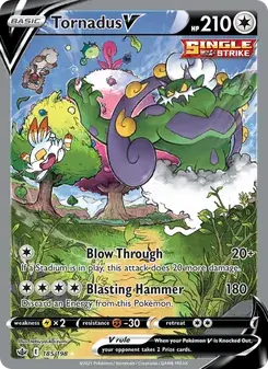 Tornadus V 185/198 Chilling Reign Pokémon card