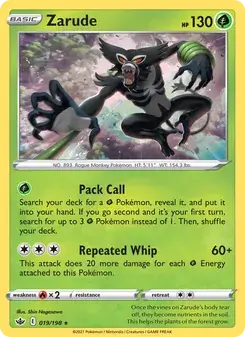 Zarude 19/198 Chilling Reign Pokémon card