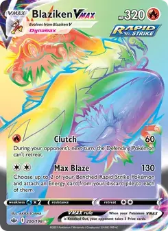Carta Pokémon Blaziken VMAX 200/198 de Chilling Reign