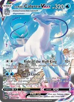 Ice Rider Calyrex VMAX 203/198 Chilling Reign Pokémon kaart