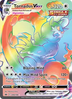 Tornadus VMAX 209/198 Chilling Reign Pokémon card