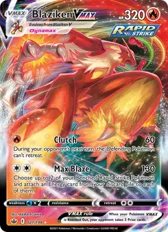 Blaziken VMAX 21/198 Chilling Reign Pokémon card