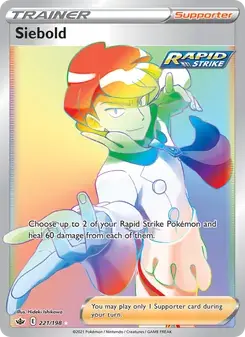 Siebold 221/198 Chilling Reign Pokémon card