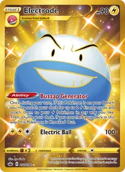 Electrode 222/198 Chilling Reign Pokémon card