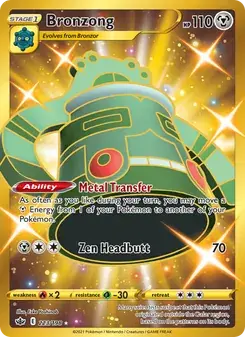 Bronzong 223/198 Chilling Reign Pokémon card