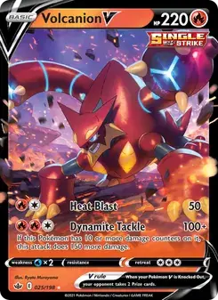 Volcanion V 25/198 Chilling Reign Pokémon card