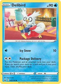 Delibird 32/198 Chilling Reign Pokémon card