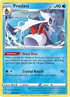 Froslass 36/198 Chilling Reign Pokémon card