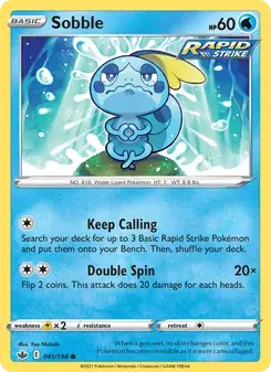 Sobble 41/198 Chilling Reign Pokémon card