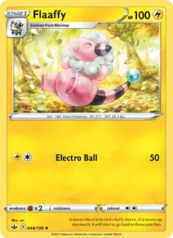 Flaaffy 48/198 Chilling Reign Pokémon card