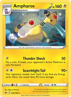 Ampharos 49/198 Chilling Reign Pokémon card